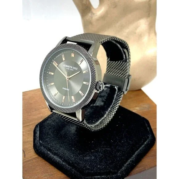 Kenneth Cole Men's Watch GG70017 Quartz Gray Dial Gunmetal Stainless Steel 44mm